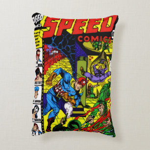Kussen met SPEED Comics uit de jaren 40