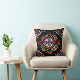 Kussen met Stained Glass-ontwerp