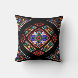 Kussen met Stained Glass-ontwerp