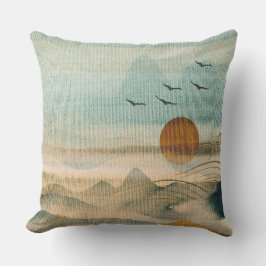 Kussen met textuur van landschapsmateriaal