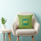 Kussen met vetgedrukte monogram meneer en mevrouw (Stoel)