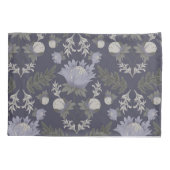Kussen met vintage-blauwe botanische print kussensloop (Achterkant-Links)