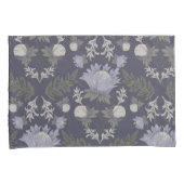 Kussen met vintage-blauwe botanische print kussensloop (Voorkant-Rechts)