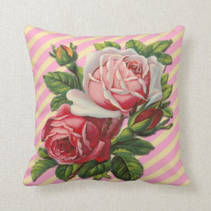 Kussen met vintage rozen