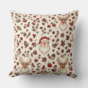 Kussen met vintage Sint & rendieren