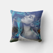 Kussen met vrouw in een dromerige scène (Achterkant)