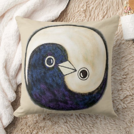 Kussen met YinYang Peace Doves (Deken)