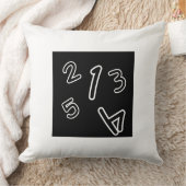 Kussen met zwart thema en tellend nummer (Deken)