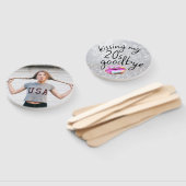 Kussen Mijn "20s" Afscheid gepersonaliseerd Handwaaier (Niet-gemonteerd)