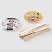 Kussen Mijn "20s" Afscheid gepersonaliseerd Handwaaier (Niet-gemonteerd)