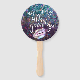 Kussen Mijn "40s" Afscheid gepersonaliseerd Handwaaier