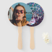 Kussen Mijn "40s" Afscheid gepersonaliseerd Handwaaier (Voorkant en achterkant)