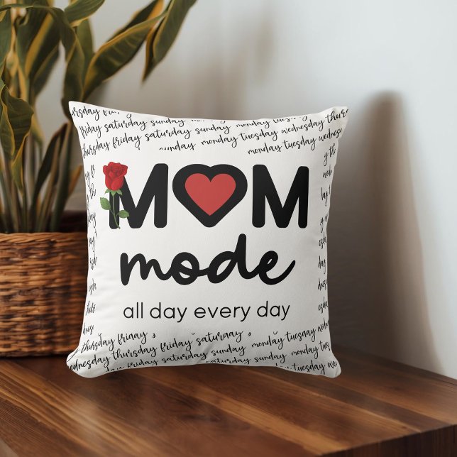 Kussen 'Moeder Modus Elke Dag' (Creator heeft geüpload)