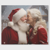 Kussen Mr en Mrs Sinterklaas Cadeaupapier (Vlak)