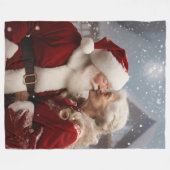 Kussen Mr en Mrs Sinterklaas Fleece Deken (Voorkant (Horizontaal))