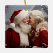 Kussen Mr en Mrs Sinterklaas Keramisch Ornament (Voorkant)