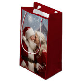 Kussen Mr en Mrs Sinterklaas Klein Cadeauzakje (Achterkant Gekanteld)