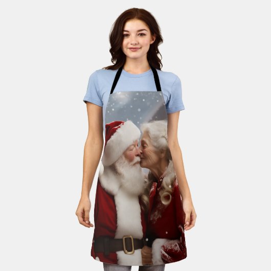 Kussen Mr en Mrs Sinterklaas Schort (Gedragen)