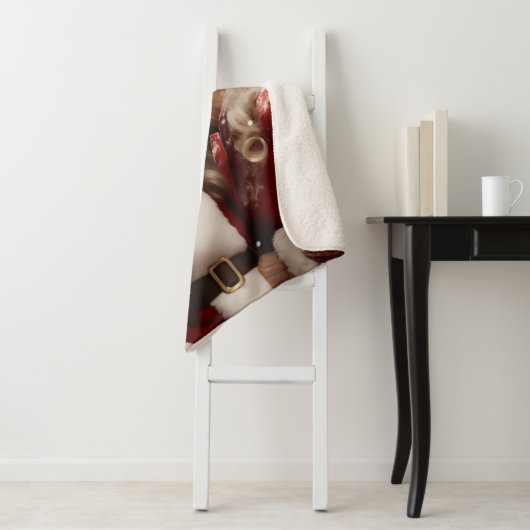 Kussen Mr en Mrs Sinterklaas Sherpa Deken (In situ)