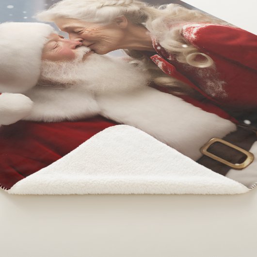 Kussen Mr en Mrs Sinterklaas Sherpa Deken (3/4)