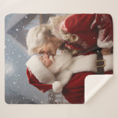 Kussen Mr en Mrs Sinterklaas Sherpa Deken (Voorkant (horizontaal))