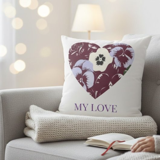 Kussen My Love-editie - Paarse Hart