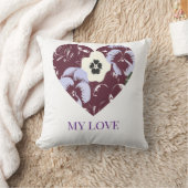 Kussen My Love-editie - Paarse Hart (Deken)