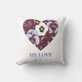 Kussen My Love-editie - Paarse Hart (Voorkant)