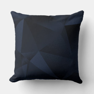 Kussen Navy Gefaceteerde Geometrische Diamant Worp