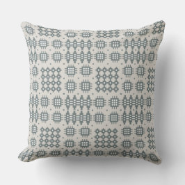 Kussen of Kussen: Welsh Tapestry Patroon, grijs
