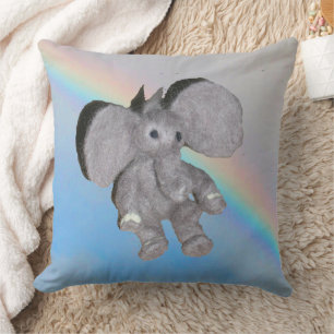 Kussen - Olifant en Regenboog