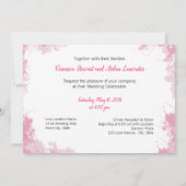 Kussen paar bruiloft uitnodiging (Achterkant)