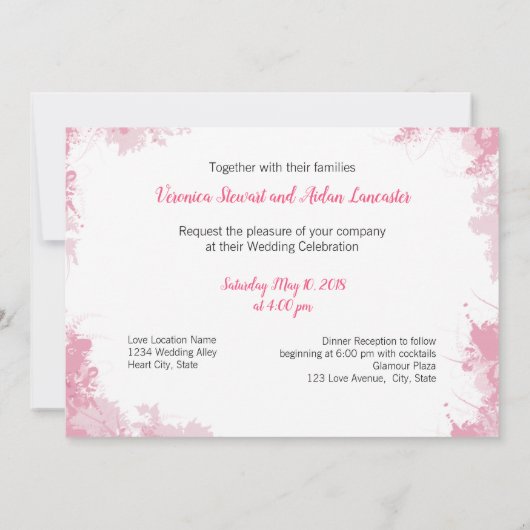 Kussen paar bruiloft uitnodiging (Achterkant)