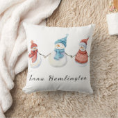 Kussen | Persoonlijke Sneeuwmanfamilie (Deken)