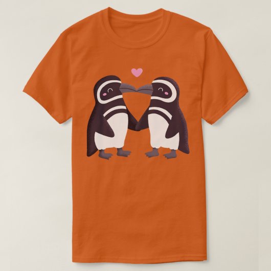 Kussen Pinguïns Paar T-shirt (Design voorkant)