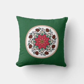 Kussen Poinsettia & Denneappels Mandala