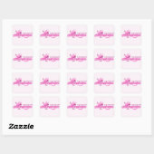 Kussen Prinses Pride | Hoge Femme Lesbisch Roze Vierkante Sticker (Vel)