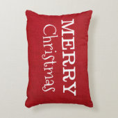 Kussen “Rood vrolijk kerstfeest” (Voorkant(Verticaal))