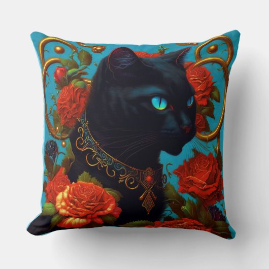 Kussen Rose De Kat (Voorkant)