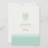 Kussen Seahorses Liefde Harten Strand Zomer Bruilo Kaart (Achterkant)