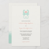 Kussen Seahorses Liefde Harten Strand Zomer Bruilo Kaart (Voorkant / Achterkant)