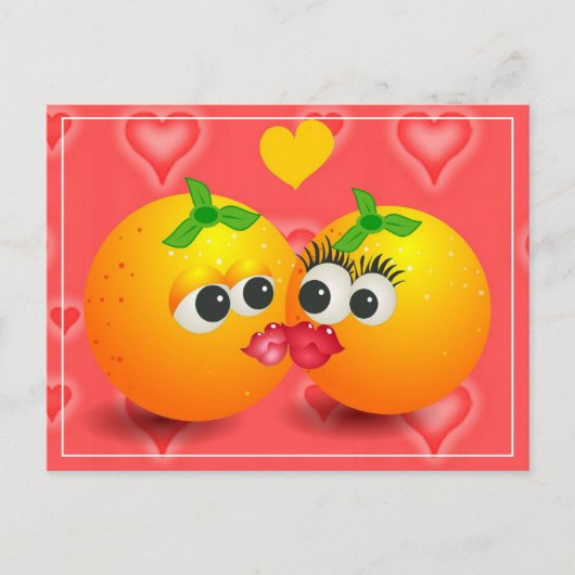 Kussen Sinaasappels Valentijn Briefkaart (Voorkant)