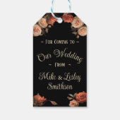 Kussen Skeletten Elegant Gotisch Bruiloft Cadeaulabel (Achterkant)