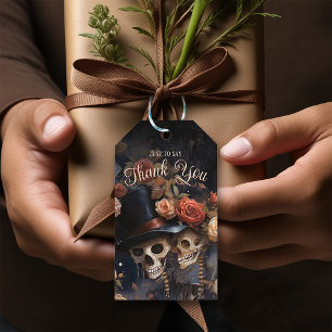 Kussen Skeletten Elegant Gotisch Bruiloft Cadeaulabel