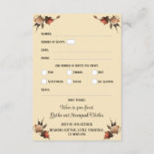 Kussen Skeletten RSVP Gotische Bruiloft Informatiekaartje (Achterkant)