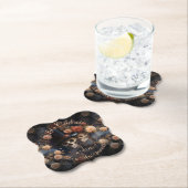 Kussen Skulls Laten we vieren Gotische bruiloft Kartonnen Onderzetters (Insitu)