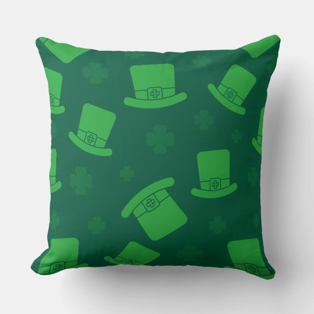 Kussen St. Patricks Day Kabouter Hoed Groene Worp (Voorkant)