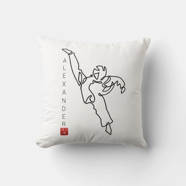 Kussen TAEKWONDO DWICHAGI achterwaartse trap (Voorkant)