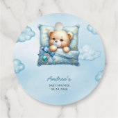 Kussen Teddy Bear Baby shower Bedankjes Labels (Achterkant)