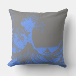 Kussen The Great Wave Blauw & Grijs